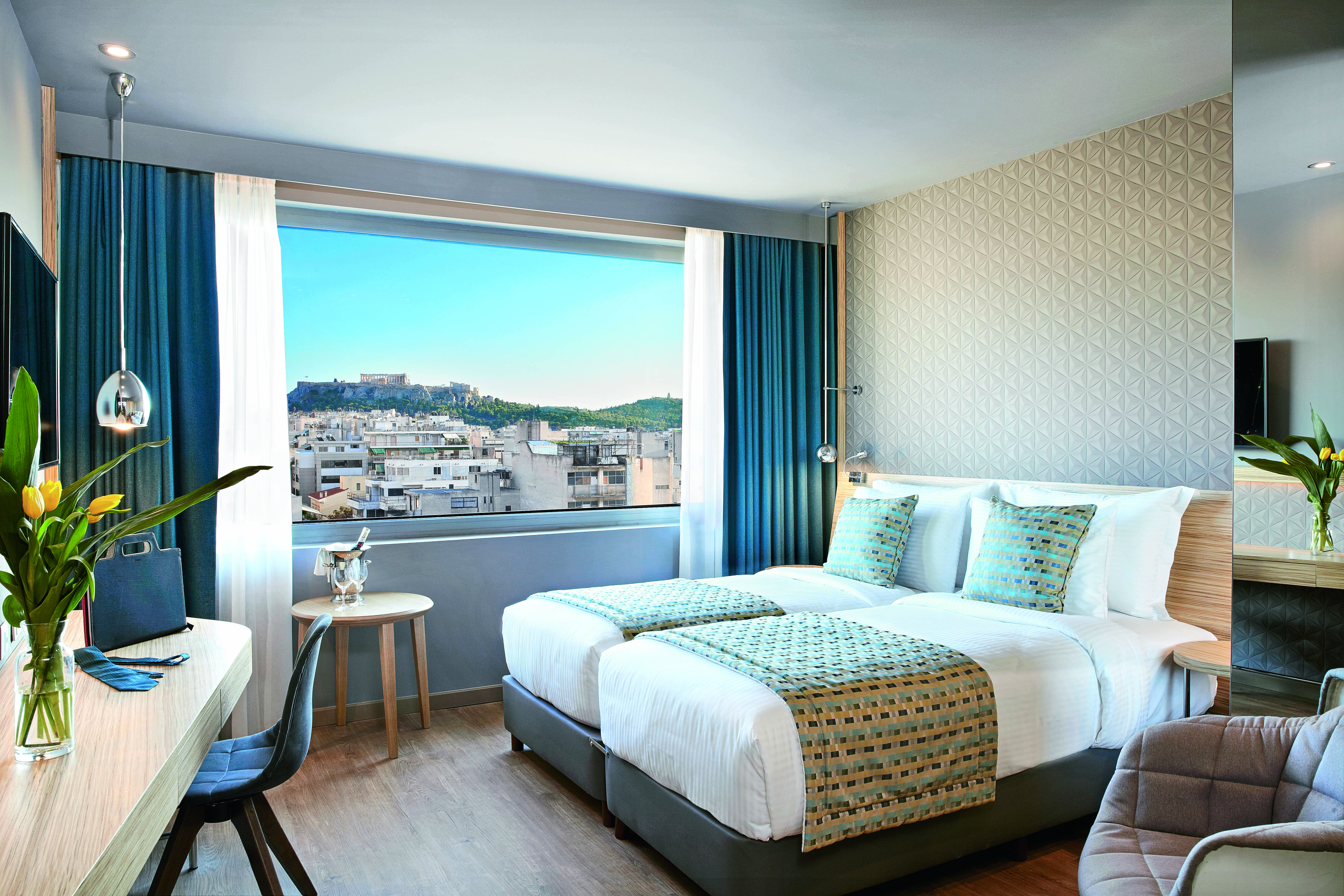 Wyndham Grand Athens Hotel Exterior photo Deluxe room with Acropolis view